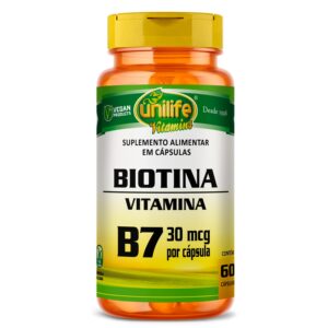 Vitamina B7 Biotina 60 cápsulas unilife