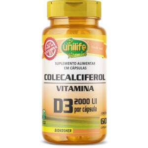 Vitamina D3 Colcecalciferol 60 cápsulas Unilife