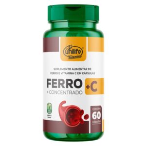 Ferro + Vitamina C 60 cápsulas Unilife