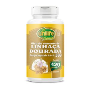 Óleo de Linhaça Dourada 120 cápsulas Unilife