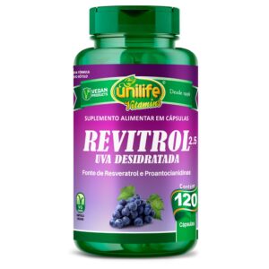 Uva desidratada Revitrol 120 cápsulas Unilife