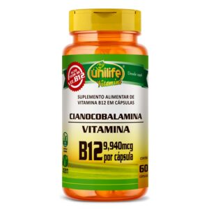 Vitamina B12 Cianocobalamina 60 cápsulas Unilife
