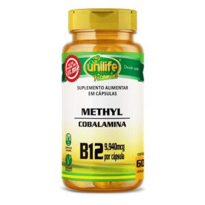 Vitamina B12 Metilcobalamina 60 cápsulas Unilife