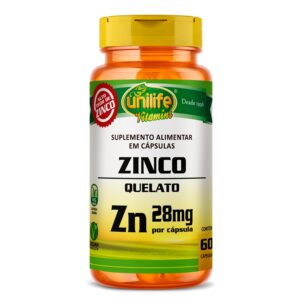 Zinco Quelato 60 cápsulas Unilfie