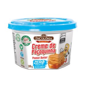 Creme de Amendoim Sabor Paçoca Zero Açúcar Dacolonia 200 g